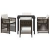 vidaXL Garten Essgruppe 5 pcs Braun Poly Rattan