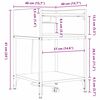 vidaXL Nachttisch Braun Eichen-Optik 40 x 40 x 61 cm Holzwerkstoff