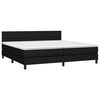 vidaXL Boxspringbett mit Matratze Schwarz 200x200 cm Stoff