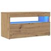 vidaXL TV-Schrank mit LED-Leuchten Artisan-Eiche 75x35x40 cm