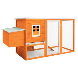 vidaXL H&uuml;hnerstall mit 1 Legenest Holz