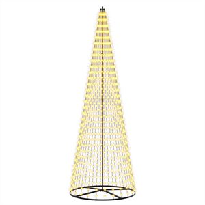 vidaXL LED-Weihnachtsbaum 285 cm 744 LEDs Warmes Wei&szlig; Eisen Schwarz
