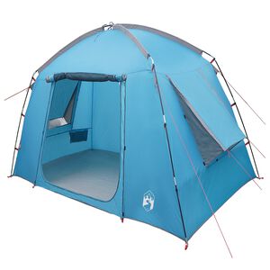 vidaXL H&uuml;tten-Zelt mit Dach Blau 210 x 210 x 138 cm Polyester