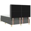 vidaXL Boxspringbett mit Matratze Dunkelgrau 140 x 190 cm Stoff