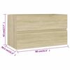 vidaXL 2-tlg. Badm&ouml;bel-Set Sonoma-Eiche Holzwerkstoff