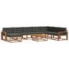 vidaXL Outdoor-Sofagarnitur 9 stk. Natur und Anthrazit