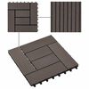 vidaXL Terrassenfliese 11 pcs Dunkelbraun 30 x 30 cm WPC