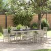 vidaXL Garten Essgruppe 7 pcs Hellgrau Poly-Rattan
