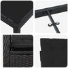 vidaXL Garten Essgruppe mit Kissen 3 pcs Schwarz Poly-Rattan