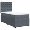 vidaXL Boxspringbett mit Matratze Dunkelgrau 90x200 cm Samt