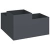 vidaXL Gartenblumentopf Anthrazit 100 x 100 x 48 cm Stahl