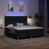 vidaXL LED Boxspringbett mit Matratze Schwarz 180 x 200 cm Stoff