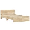 vidaXL Bettrahmen mit Kopfteil Sonoma 137 x 190 cm Holzwerkstoff