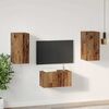 vidaXL TV-Schrankset Wandmontiert 3 pcs Altholz Holzwerkstoff