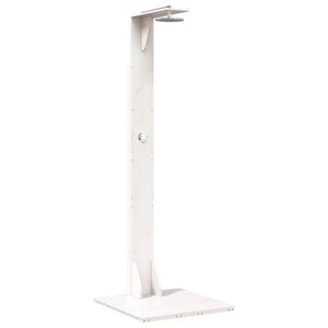 vidaXL Outdoor-Dusche 214,5 cm Massivholz Kiefer und Edelstahl Wei&szlig;