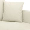 vidaXL 2-Sitzer-Sofa Creme 140 cm Samt
