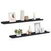 vidaXL Bilderleisten 2 Stk. Schwarz 80x9x3 cm MDF