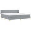 vidaXL Boxspringbett mit Matratze Hellgrau 200 x 200 cm Stoff