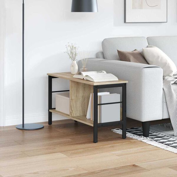 vidaXL B&uuml;cherregal Sonoma-Eiche 82 x 32 x 47 cm Holzwerkstoff