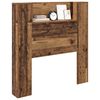 vidaXL Kopfteil mit Regal Altholz 100 x 15 x 103,5 cm Holzwerkstoff