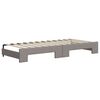 vidaXL Tagesbett Ausziehbar mit Matratzen Taupe 100x200 cm Stoff