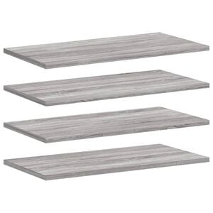 vidaXL Wandregale 4 Stk. Grau Sonoma 60x20x1,5 cm Holzwerkstoff
