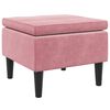vidaXL Hocker mit Holzbeinen Rosa Samt