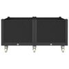 vidaXL Pflanzkasten mit Rollen Schwarz 100x80x54 cm PP