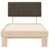 vidaXL Bettgestell mit gepolstertem Kopfteil Taupe 100 x 200 cm
