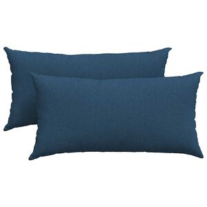 vidaXL Sofakissen 2 pcs Blau 80 x 40 cm Stoff