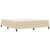 vidaXL Boxspringbett mit Matratze Creme 180 x 200 cm Stoff