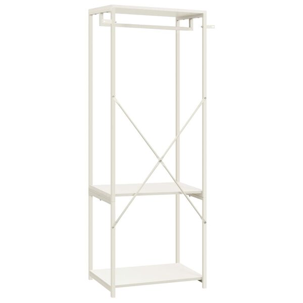 vidaXL Kleiderschrank Wei&szlig; 60x40x167 cm Metall und Spanplatte