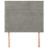 vidaXL Kopfteil Hellgrau 100 x 5 x 118/128 cm Samt