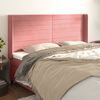 vidaXL Kopfteil mit Ohren Rosa 203x16x118/128 cm Samt