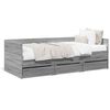 vidaXL Tagesbett mit Schubladen ohne Matratze Grau Sonoma 100x200 cm