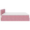 vidaXL Ottoman-Bett mit Matratze Rosa 180x200 cm Samt