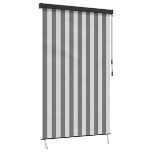 vidaXL Rollo Anthrazit und Wei&szlig; 80 x 250 cm Stoff und Aluminium