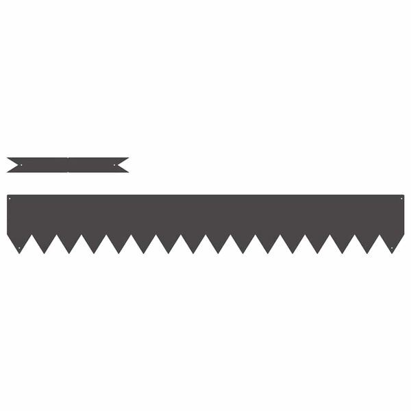 vidaXL Raseneinfassung 30 pcs Schwarz 100 x 0,05 x 20 cm