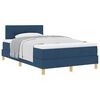 vidaXL Boxspringbett mit Matratze mit Kopfteil Blau 120 x 190 cm Stoff