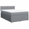 vidaXL Boxspringbett mit Matratze Hellgrau 160x200 cm Stoff