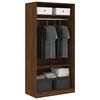 vidaXL Kleiderschrank Braun Eiche-Optik 100x50x200 cm Holzwerkstoff
