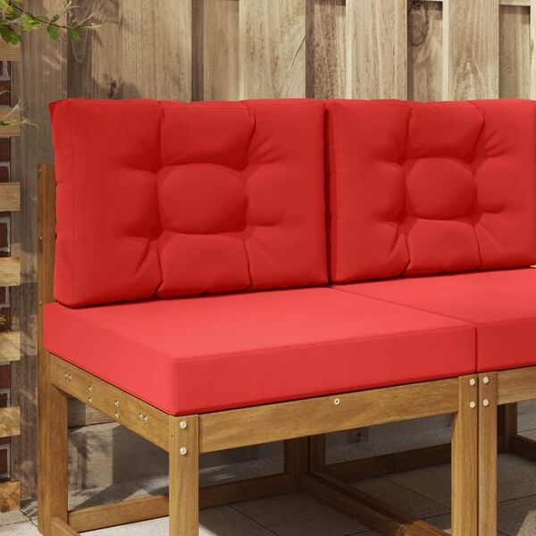 vidaXL Sofakissen f&uuml;r drau&szlig;en 2 pcs Rot Polyester