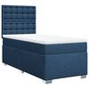 vidaXL Boxspringbett mit Matratze Blau 90x200 cm Stoff