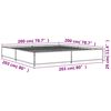 vidaXL Bettgestell Grau Sonoma 200x200 cm Holzwerkstoff und Metall