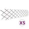 vidaXL Weidenzaun-Rankgitter 5 Stk. 180&times;60 cm