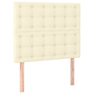 vidaXL Kopfteil Creme 80x5x118/128 cm Kunstleder