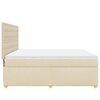 vidaXL Boxspringbett mit Matratze Creme 180x200 cm Stoff