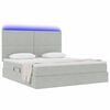 vidaXL Bett mit Stauraum und LED mit LED Hellgrau 160 x 200 cm Samt