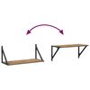 vidaXL Wandregale 2 pcs Artisan-Eiche 60 x 25 x 25,5 cm Holzwerkstoff