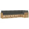 vidaXL Outdoor-Sofagarnitur 6 pcs Wei&szlig; und Anthrazit